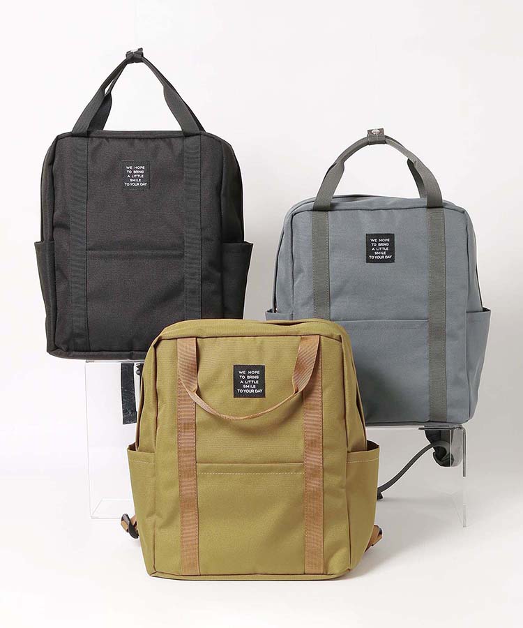 ≪SALE≫オリジナルロゴスクエアリュック＜はっ水加工＞