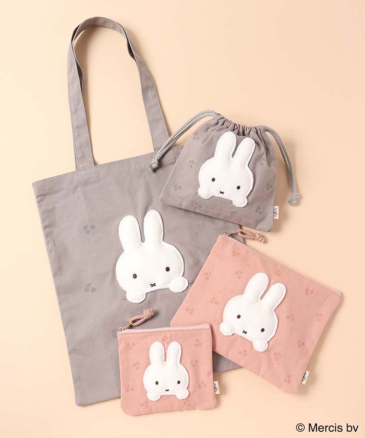 MIFFY CHERRY APPLIQUEミニフラットポーチ