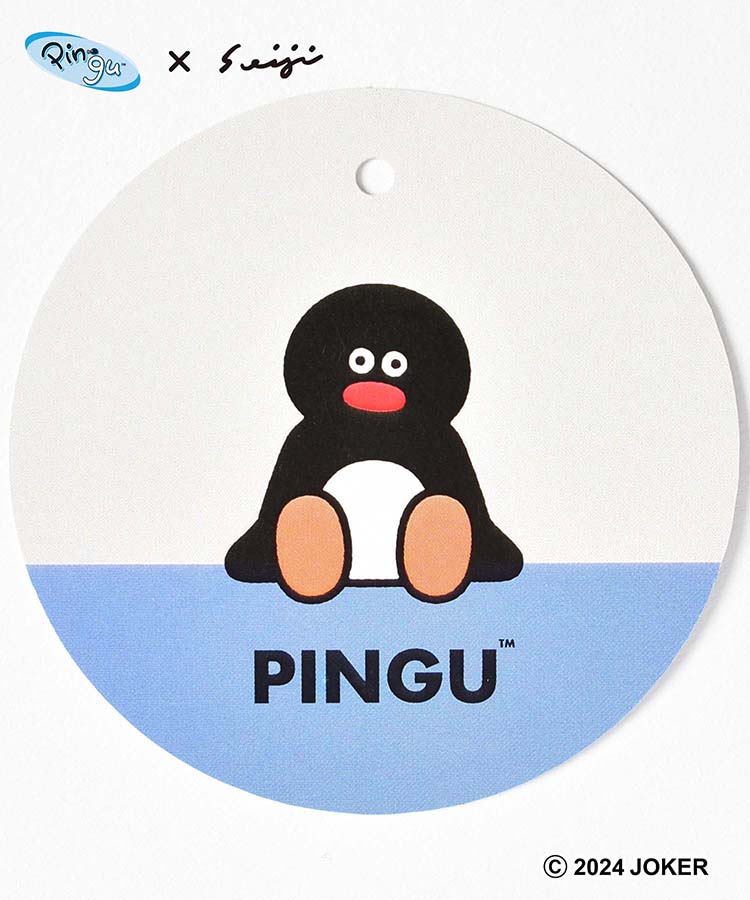 ピングー×マツモトセイジキャップ H102 新品 ブルーブルーエ ピンガチャコール レディース 綿 PINGU キャラクター Tシャツ ペンギン スイス