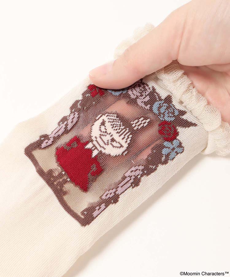 花フレームリトルミイシースルーソックス