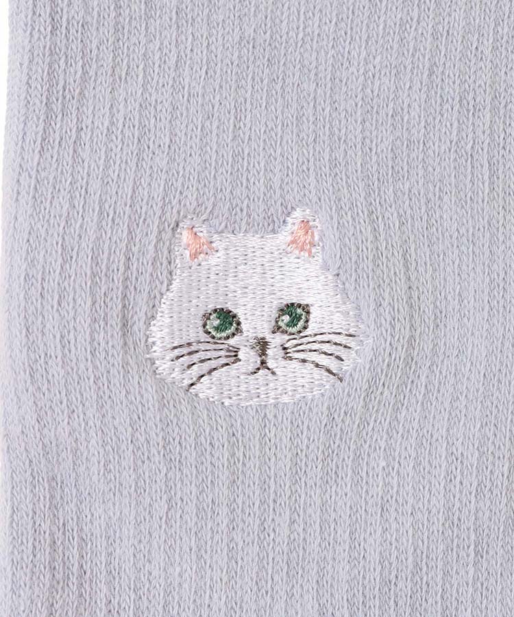 キャット刺繍ソックス