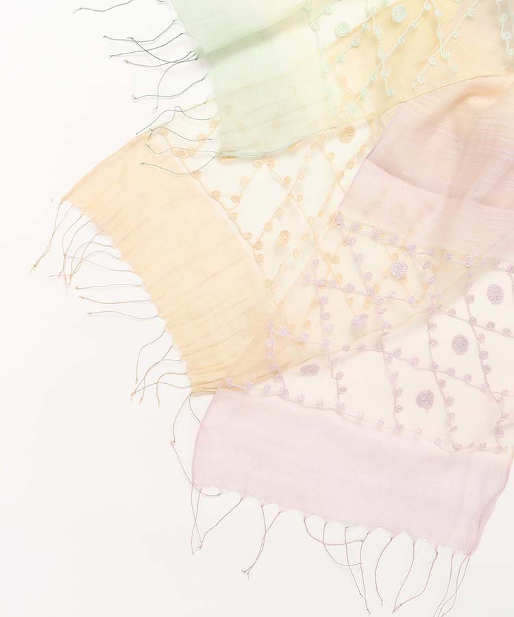 ≪SALE≫グラデーション透かし刺繍レーヨンストール