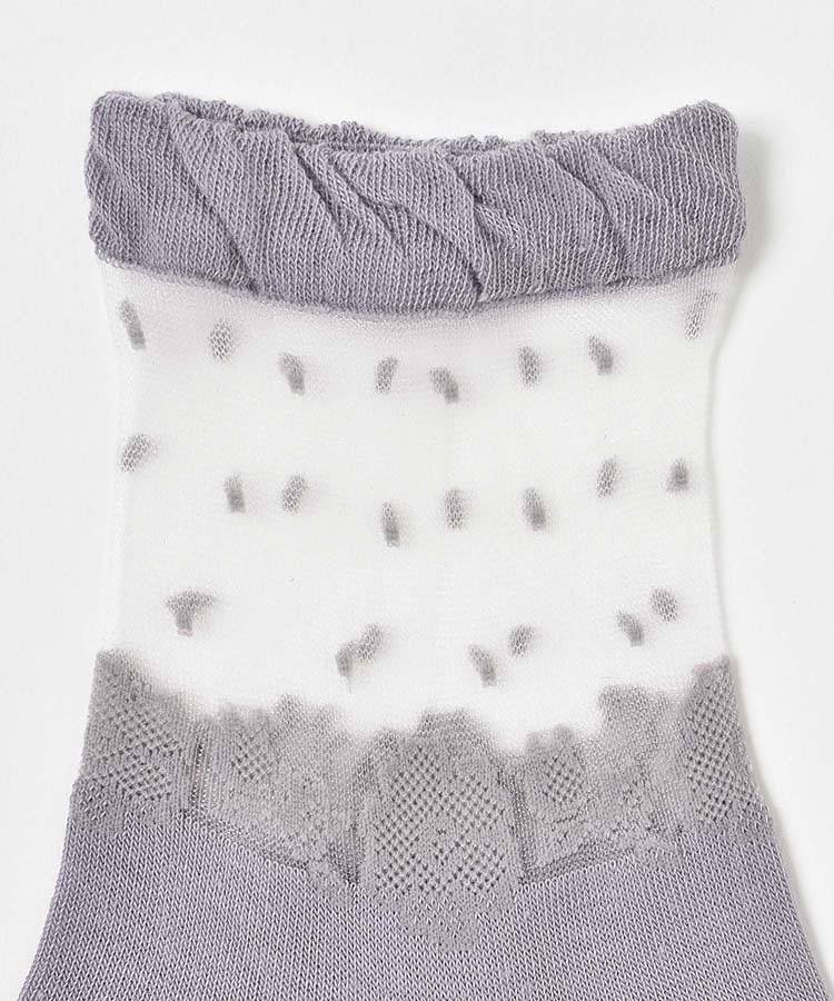 ≪SALE≫足首レースシースルーソックス