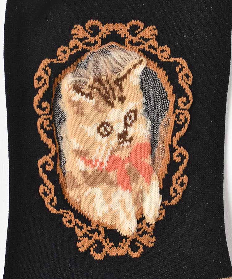 眺めるねこメッシュソックス