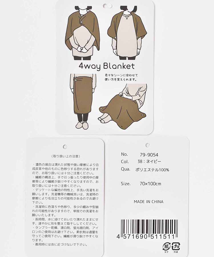 チェック柄エコファー裏ボアブランケット