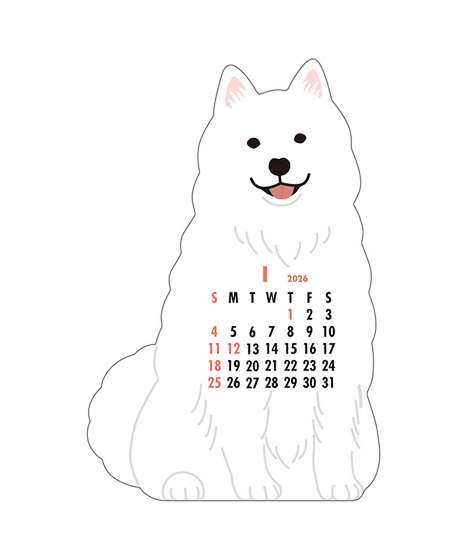 アニマルダイカットカレンダー26