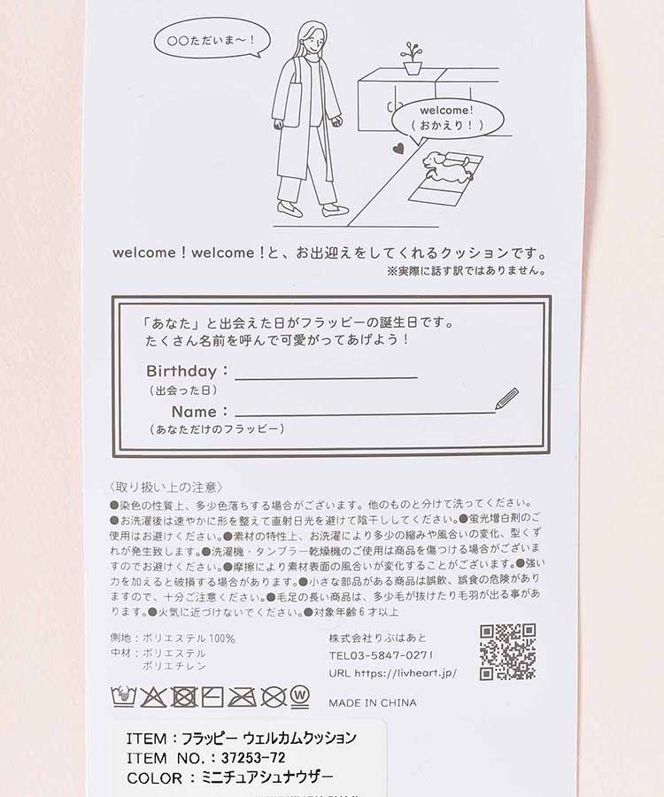 フラッピーウェルカムクッション