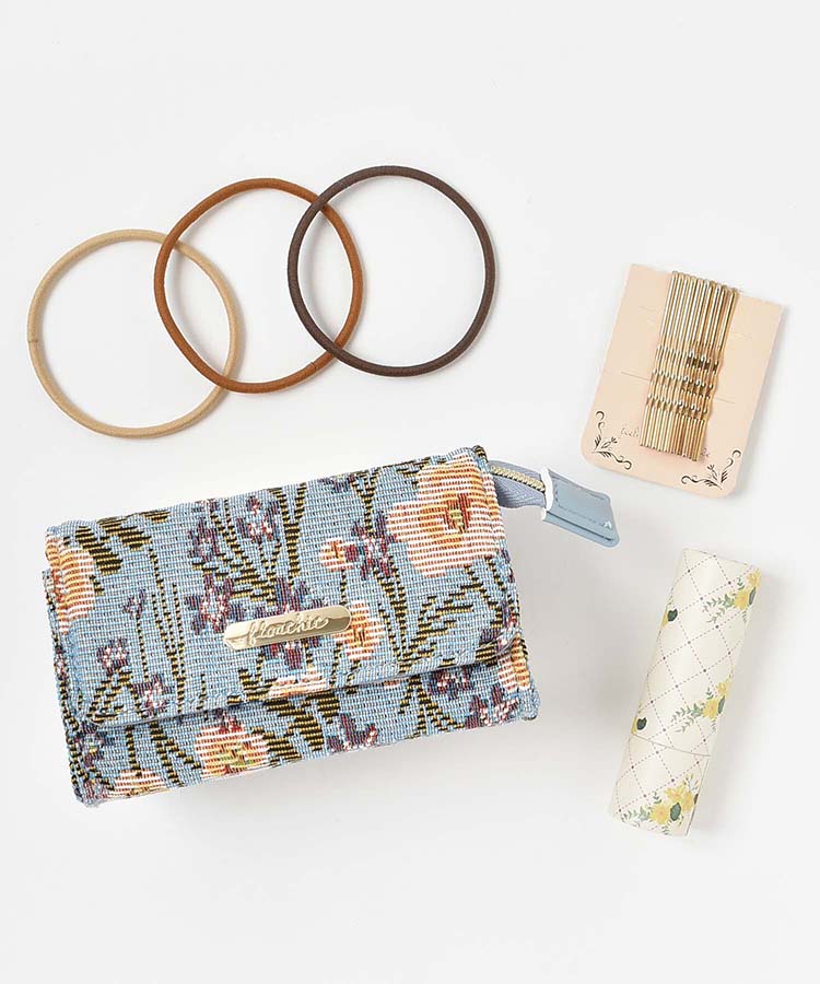 フロルシックミラー付きミニポーチ