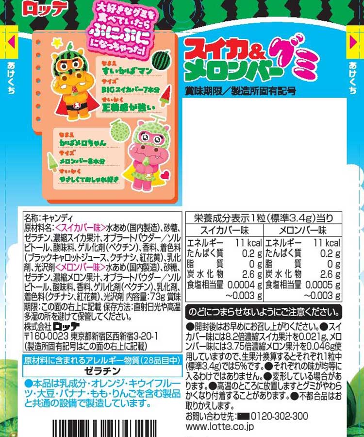 ≪SALE≫スイカ＆メロンバーグミ