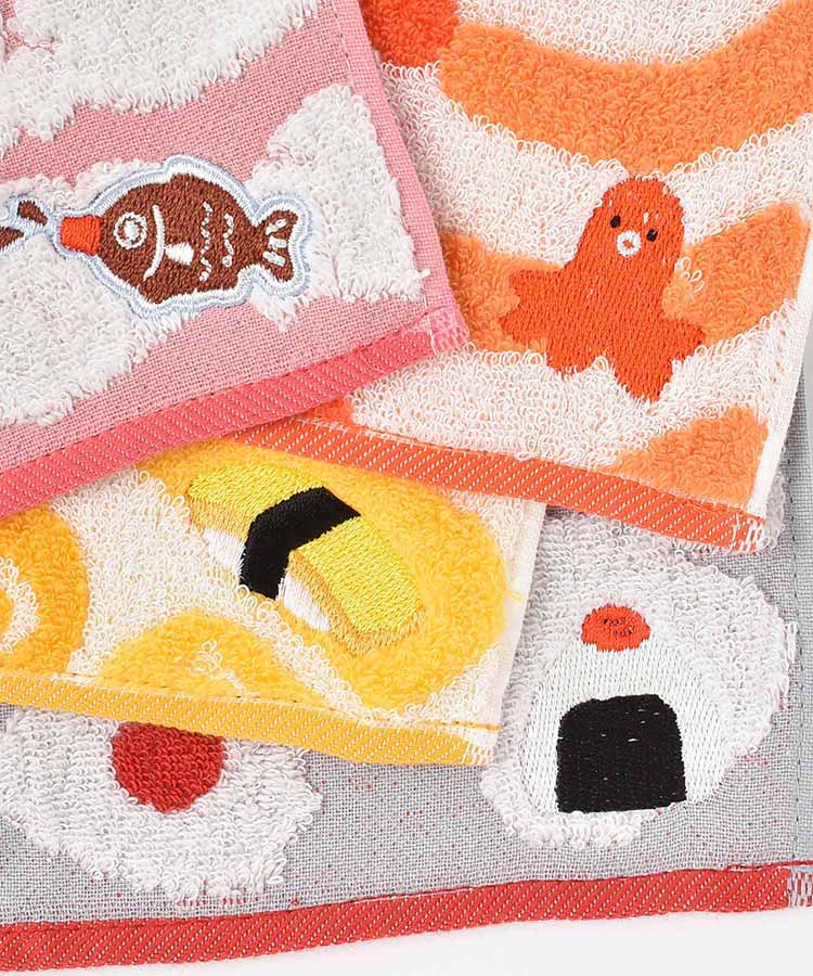 たべものジャガードハンカチ