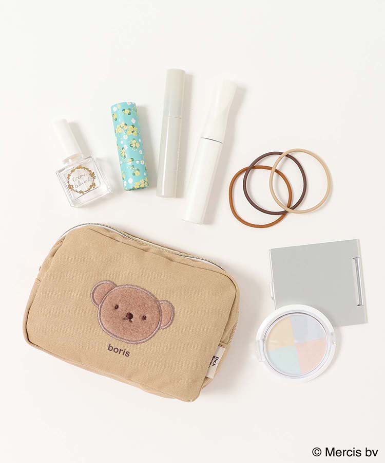 BRUNA FLUFFY APPLIQUEスクエアポーチ