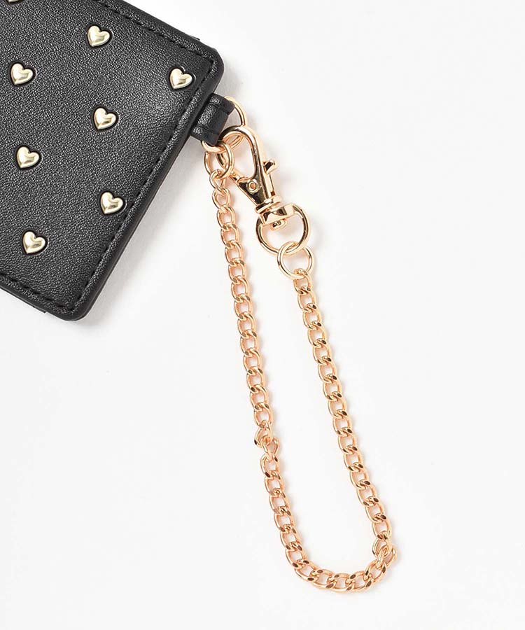 プチハート刺繍パスケース