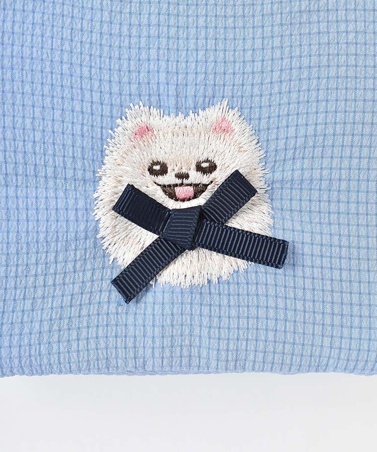 ドッグリボン多ポケットリップルポーチ