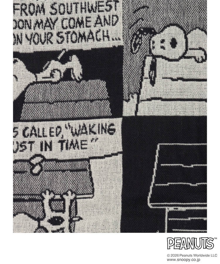 PEANUTS モノトーン三重ガーゼハンカチ