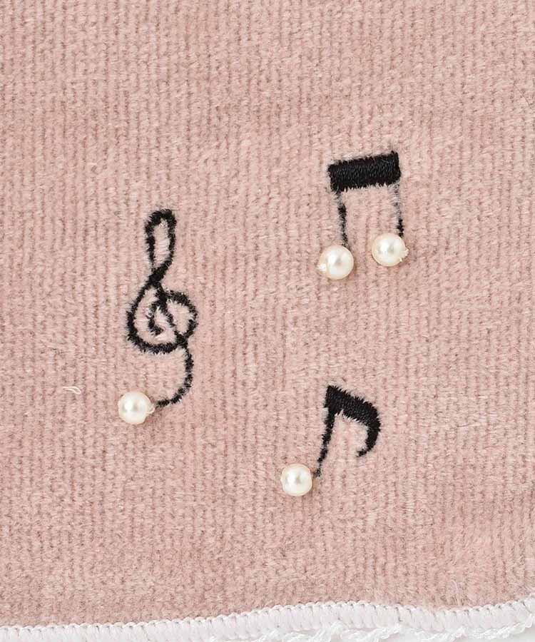 音符パール刺繍ハンカチ