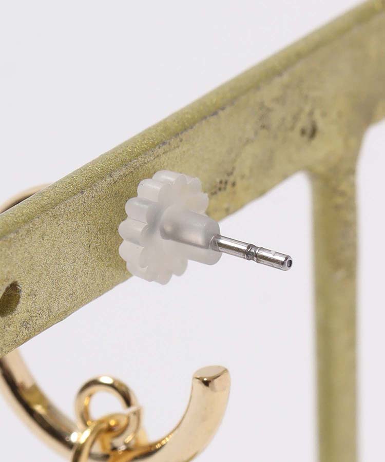 いびつドロップビーズピアス