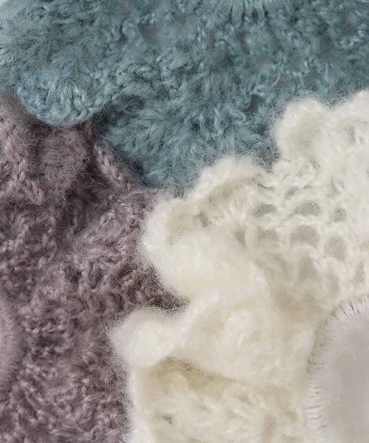 モヘアクロシェ編みシュシュ