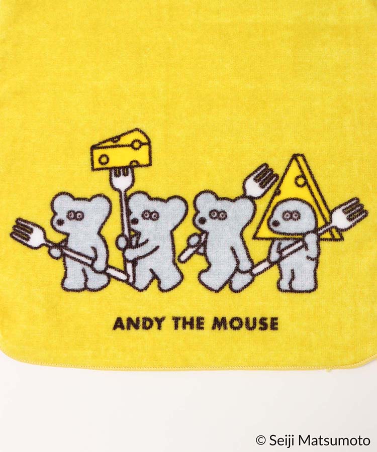 ねずみのANDYインクジェットハンカチ