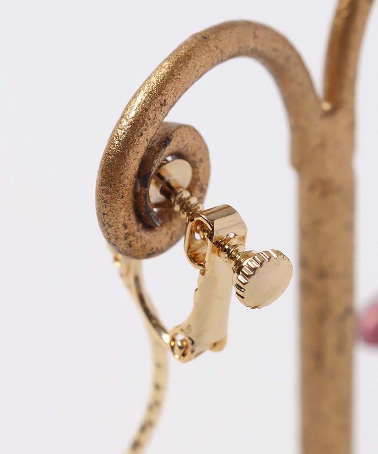 ゆらゆらフラワーチェコガラスイヤリング