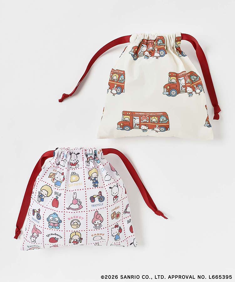【WEB予約 3/4～順次発送】SANRIO CHARACTERS BASIC総柄巾着