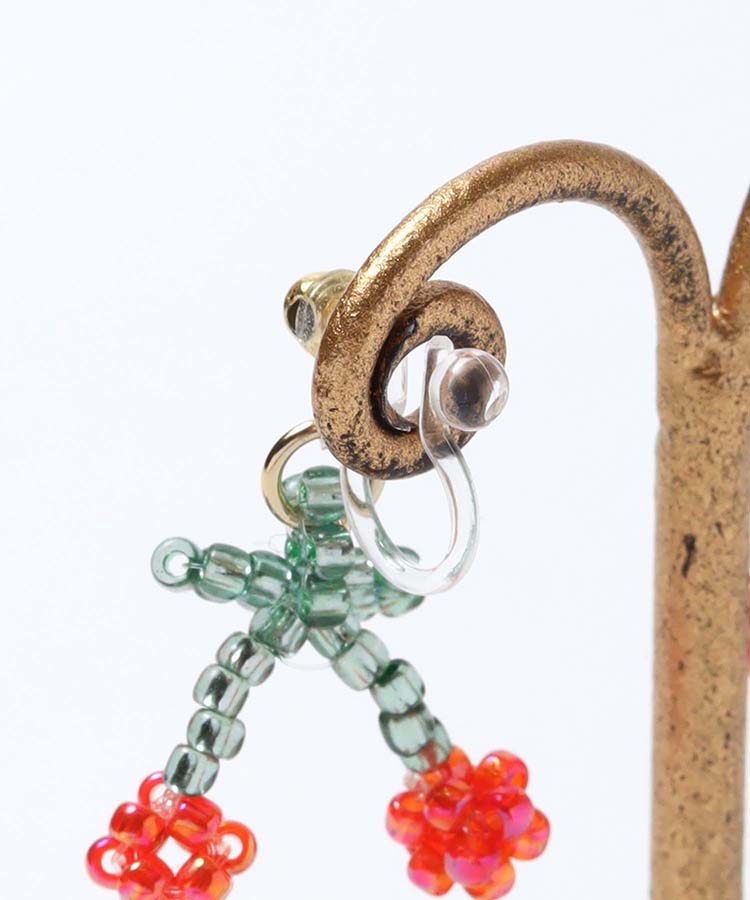 lepetaleフルーツビーズノンホールイヤリング