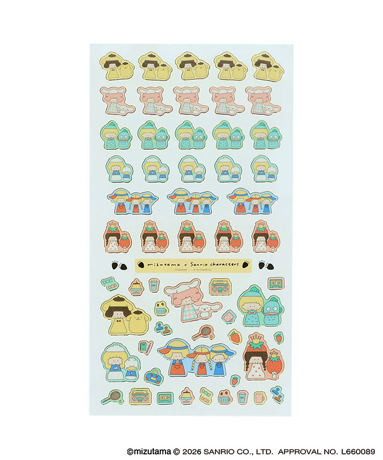 mizutama×Sanrio charactersキラふちシール | Bleu Bleuet（ブルー