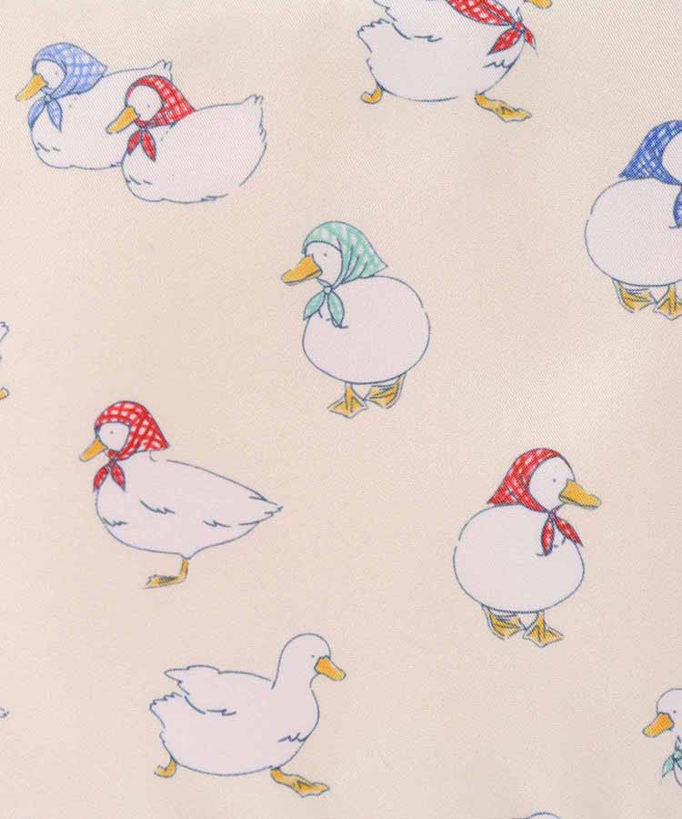 おさんぽダックサテンフラットポーチ