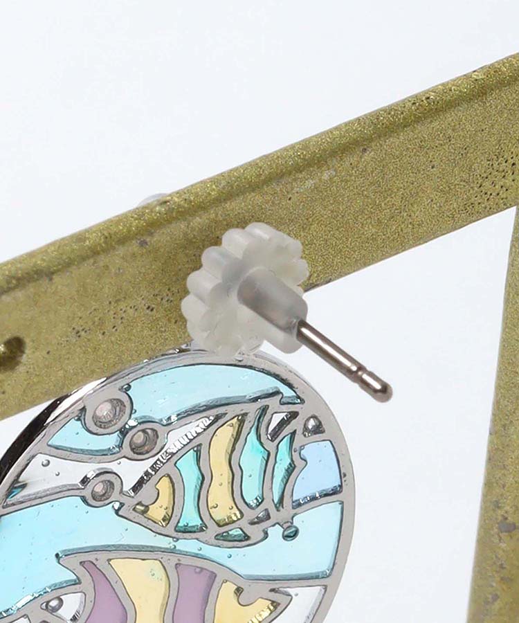 海のステンドグラスピアス