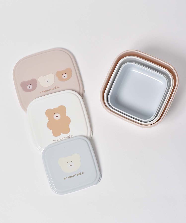 ≪SALE≫モコモカ・抗菌3P入れ子ランチBOX