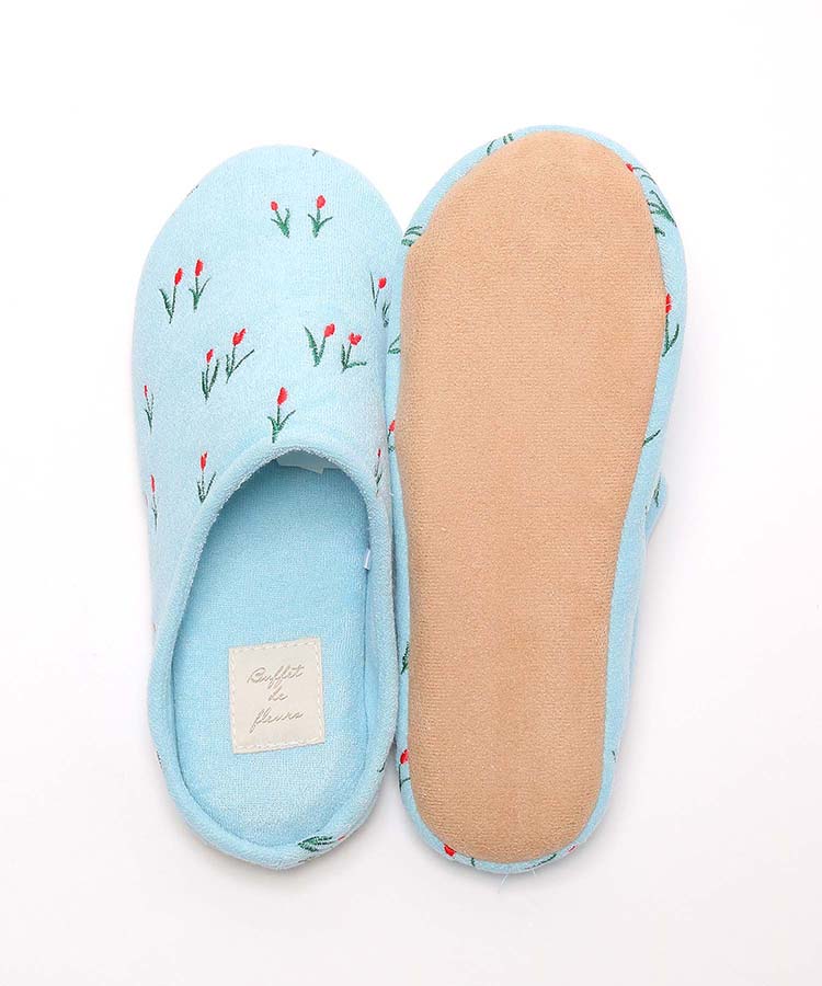 ≪SALE≫フラワービュッフェ刺繍スリッパ