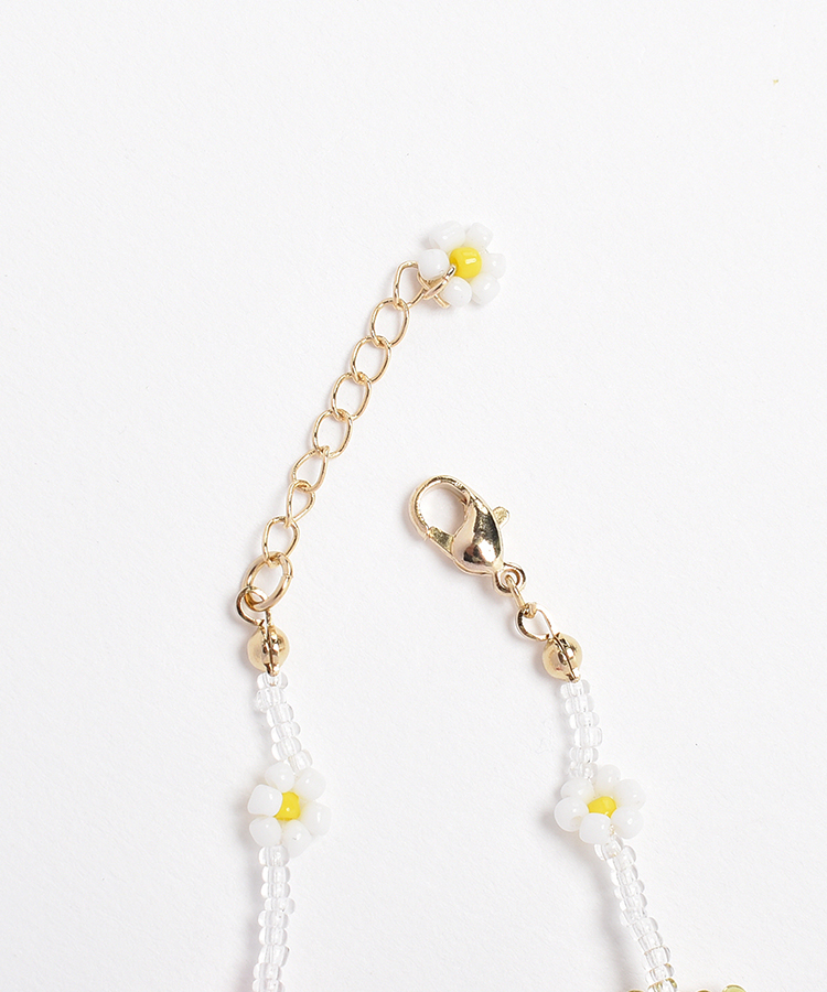 ≪SALE≫ストロベリーフラワービーズブレスレット