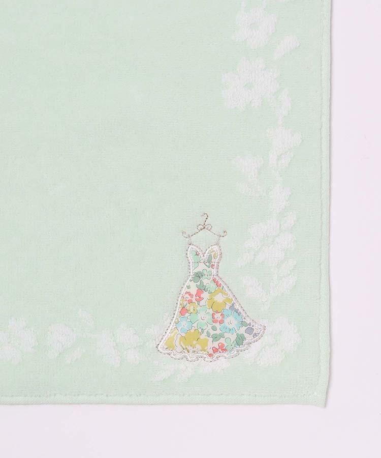 ≪SALE≫リバティプリントドレスアップリケミニタオル