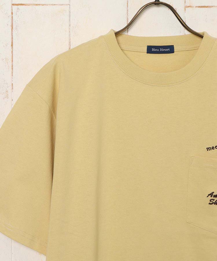 キャットポケット刺繍Tシャツ