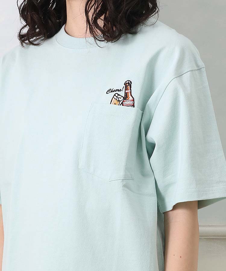 ≪SALE≫ビールポケット刺繍Tシャツ