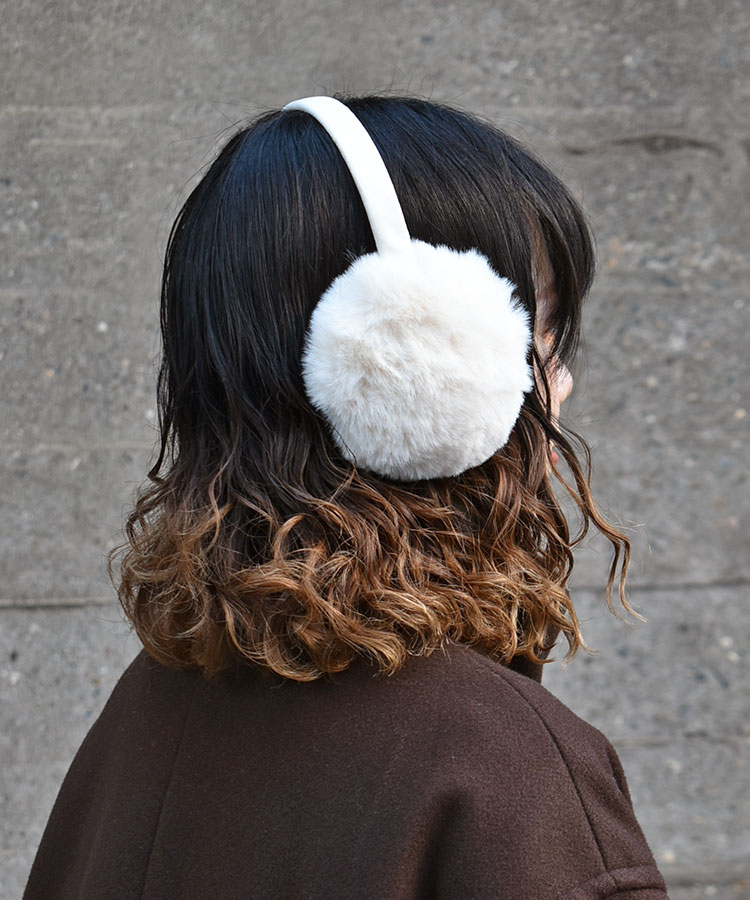 太アームフェイクファーイヤマフ