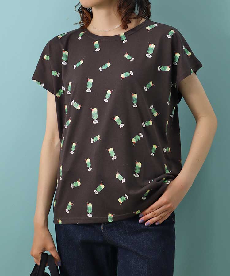 クリームソーダ総柄Tシャツ