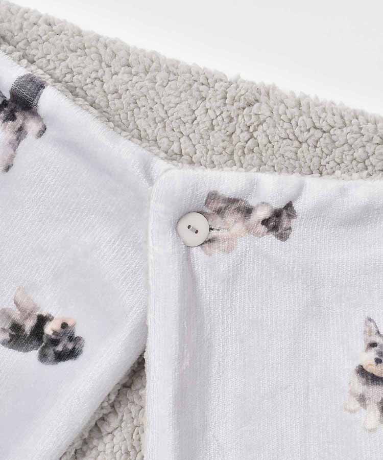 モチーフプリント3wayひざ掛け