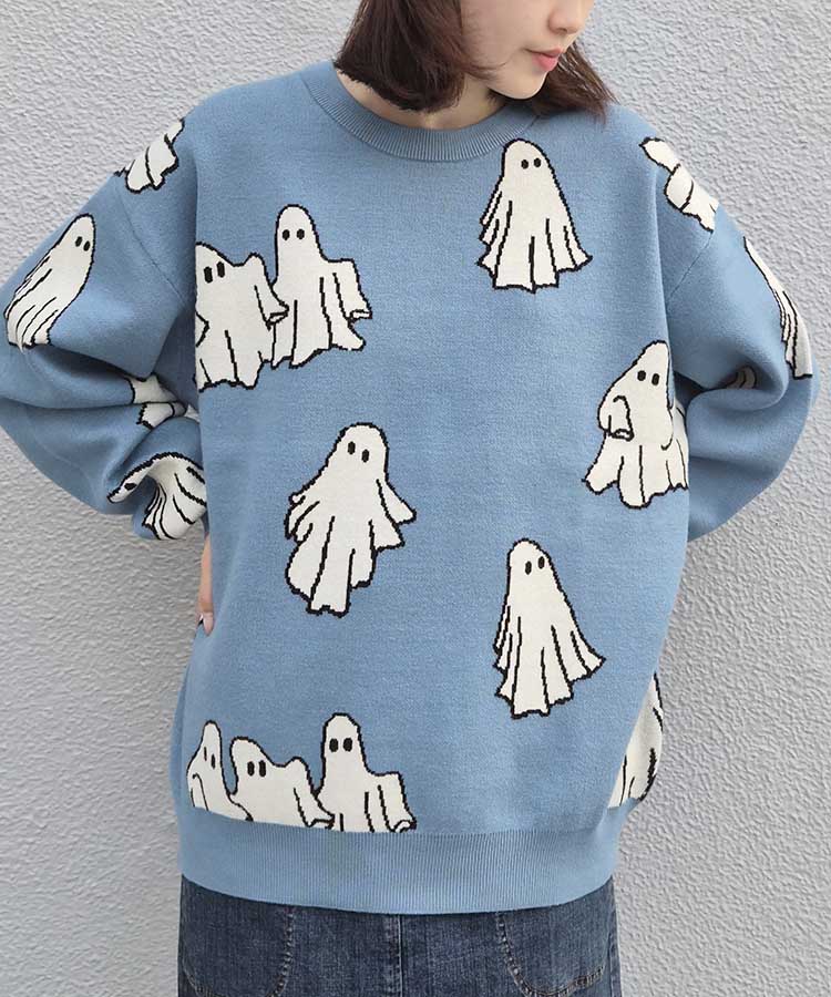 【WEB限定】アニマル総柄ニット