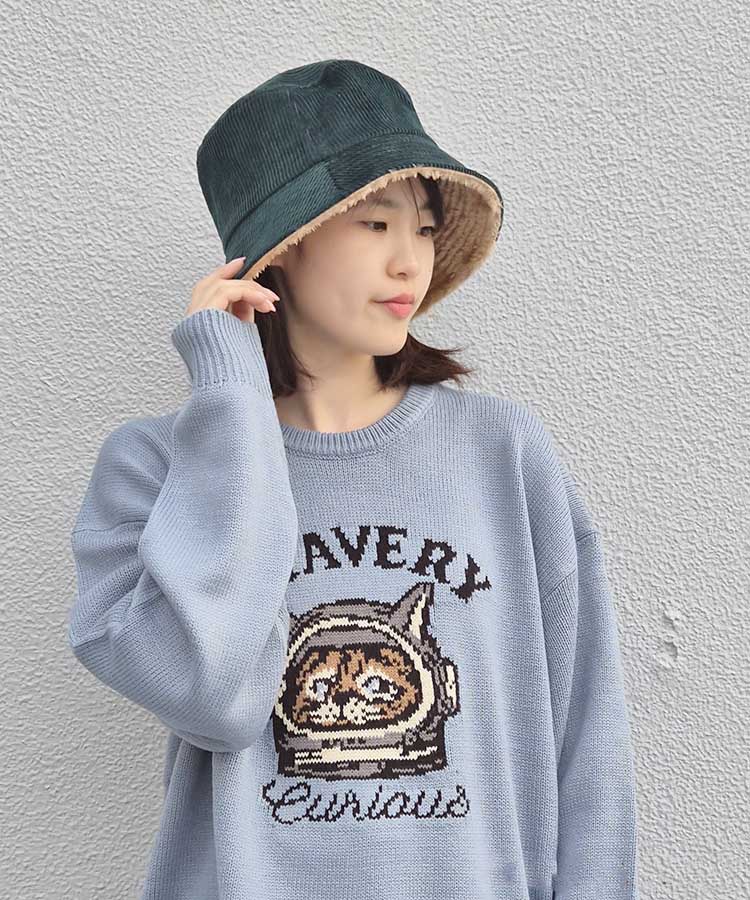 コーデュロイボアハット