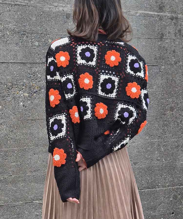 かぎ針カーディガン