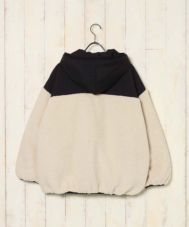 リバーシブルボアブルゾン