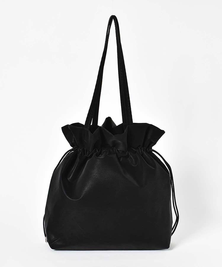 巾着フロントポケットトート