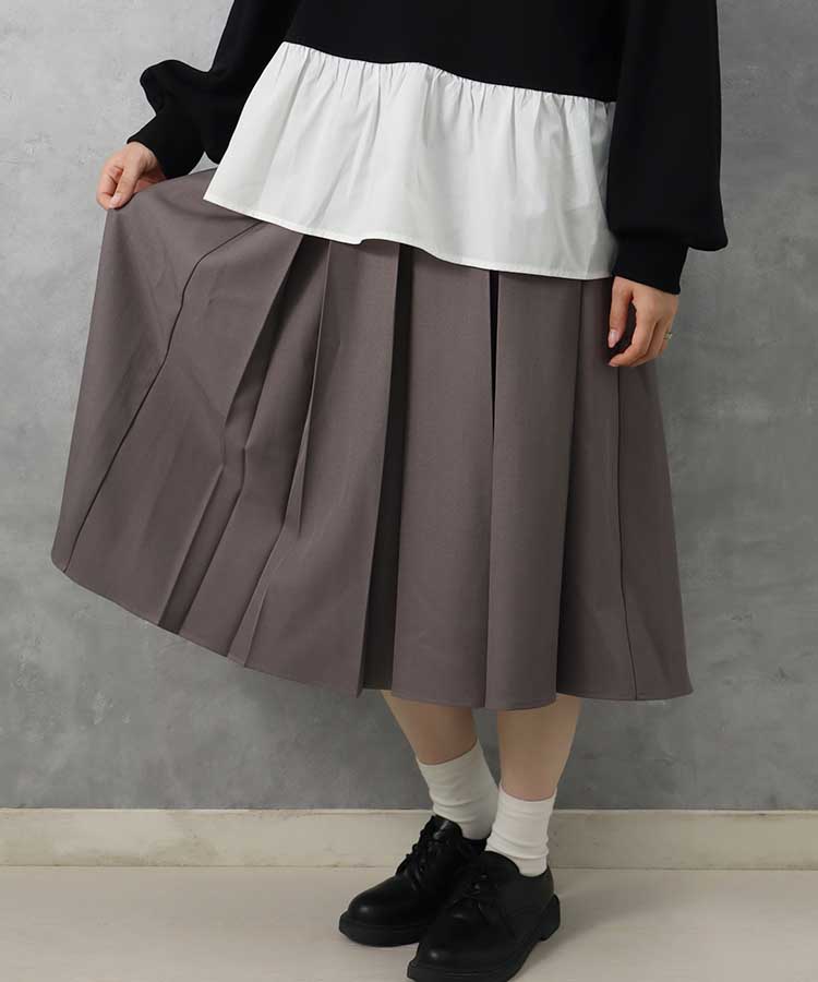 le petaleボックスプリーツスカート