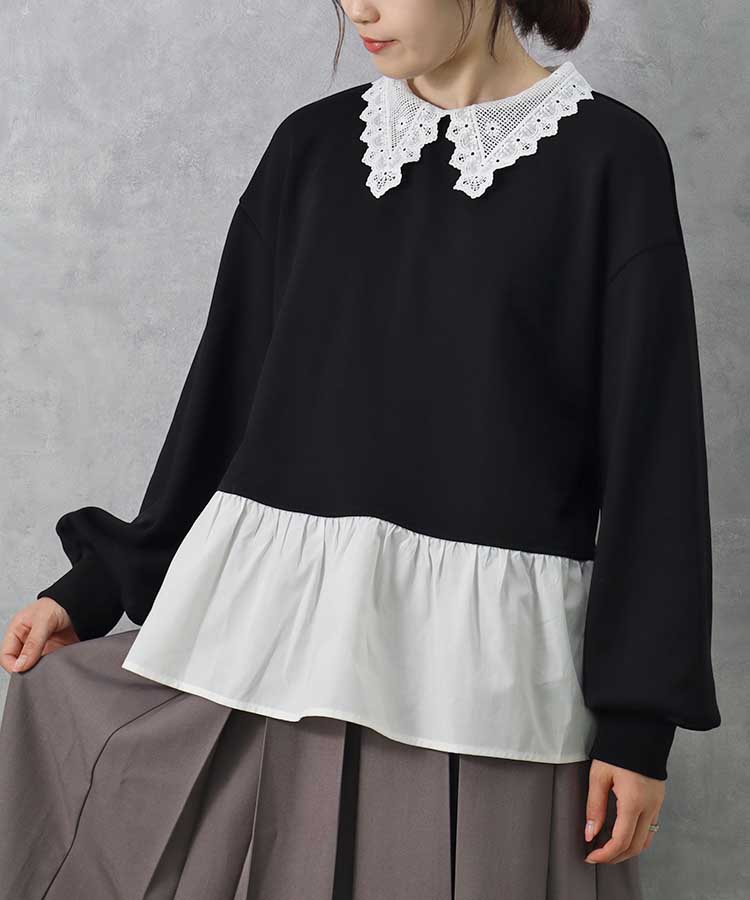 ≪SALE≫le petaleレースカラープルオーバー