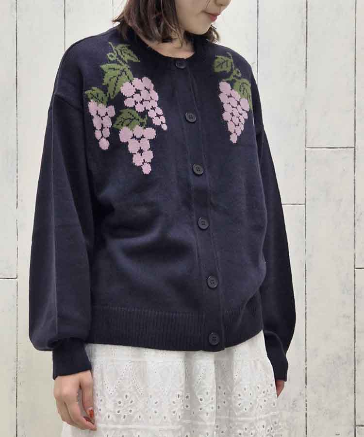 le petale グレープニットカーディガン