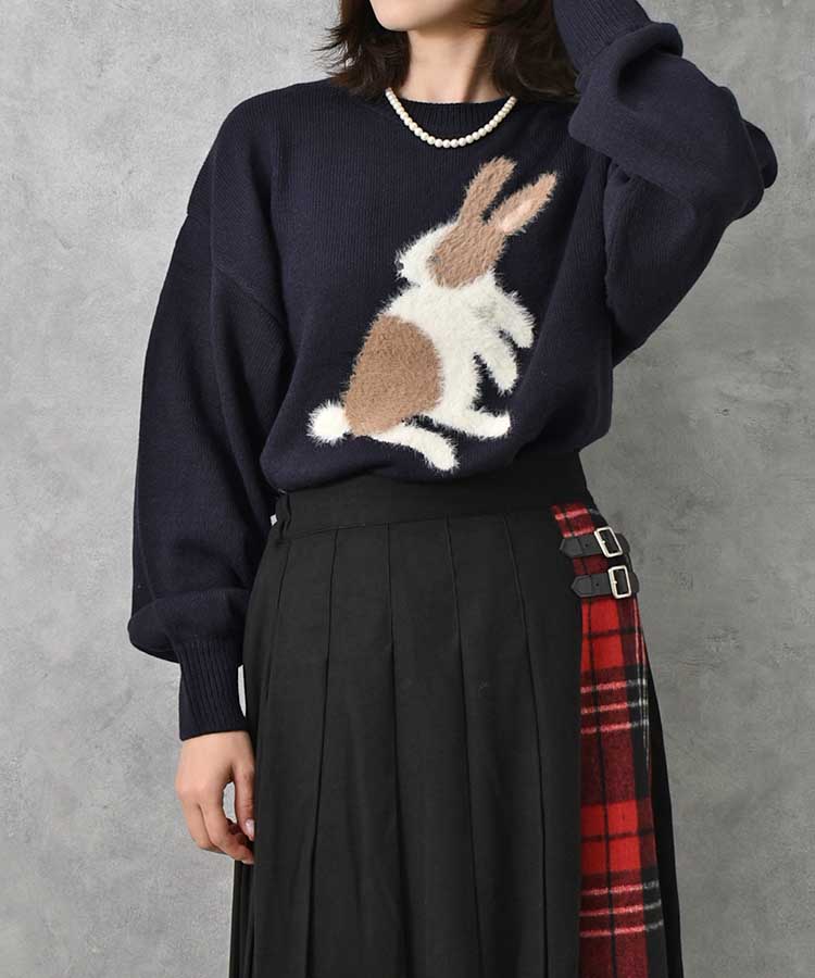 le petale Fluffy rabbitニットプルオーバー