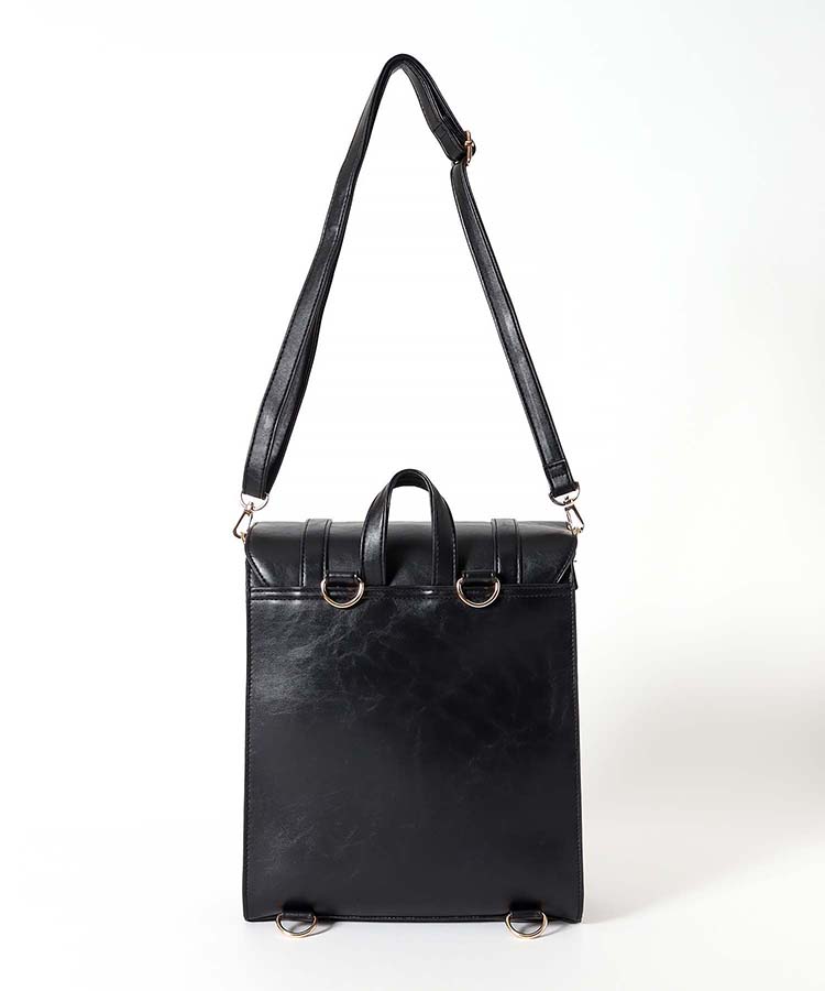 ベルト縦型サッチェルバッグ