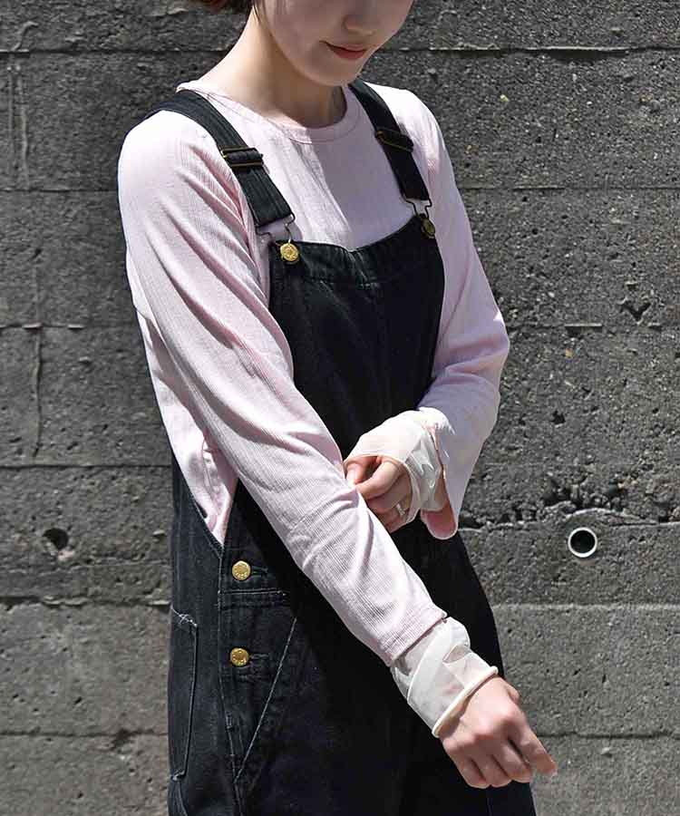 ≪SALE≫【WEB限定】袖スリットチュールカットトップス