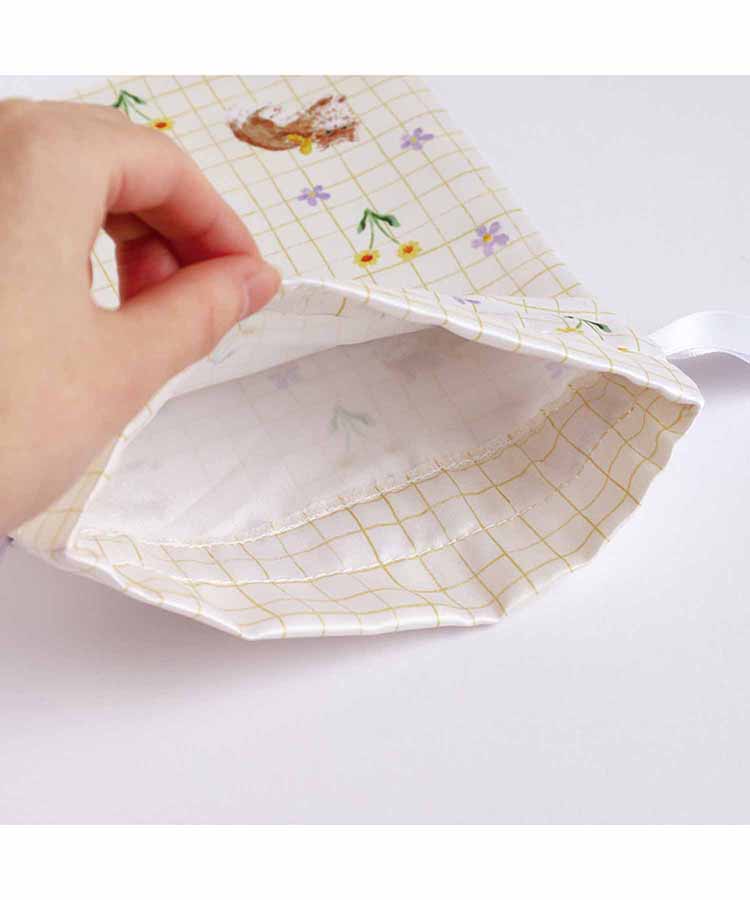 利光春華サテン巾着