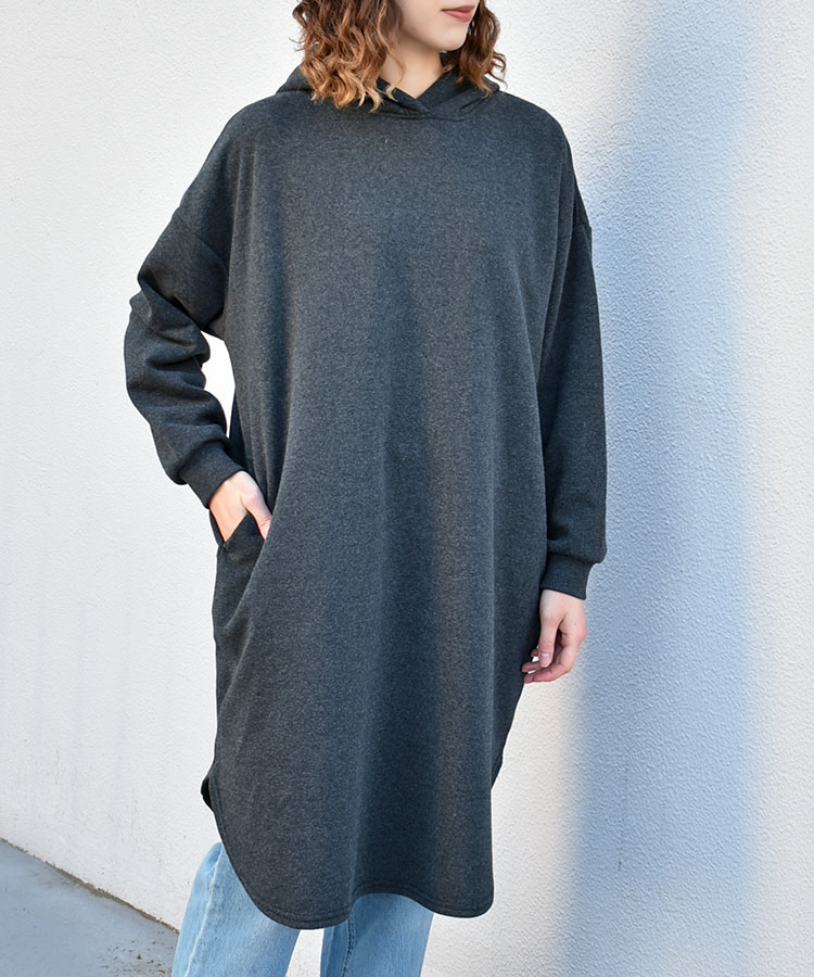 ≪SALE≫裏起毛フーディーワンピース